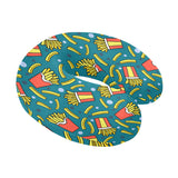 French fries red paper box pattern U-Shaped Travel Neck Pillow