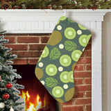 Whole sliced kiwi leave and flower Christmas Stocking