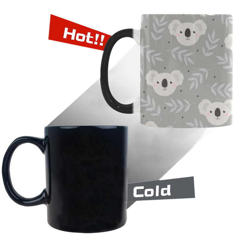 Cute koala leaves pattern Morphing Mug Heat Changing Mug