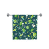 Lime ice flower pattern Bath Towel
