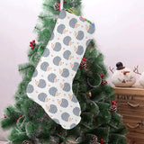 Hedgehog Pattern Print Design 04 Christmas Stocking