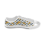 Pizza design pattern Men's Low Top Shoes White