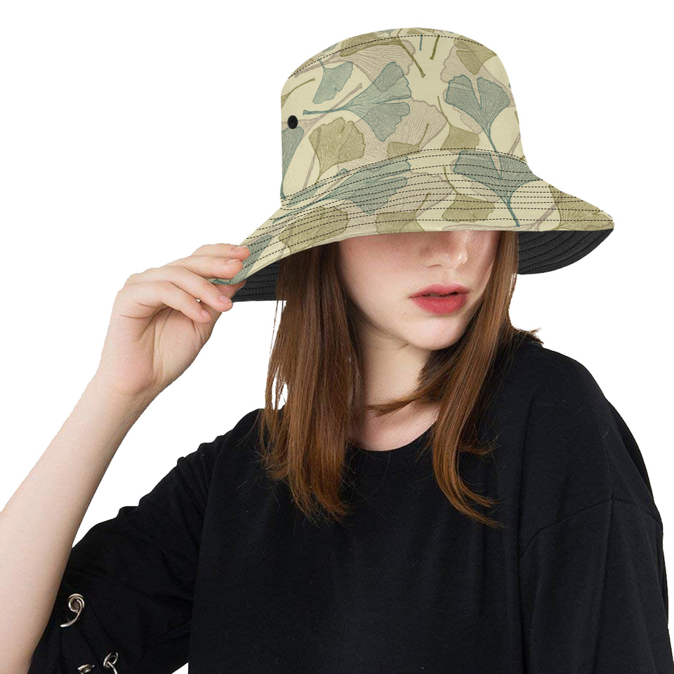 Ginkgo leaves design pattern Unisex Bucket Hat