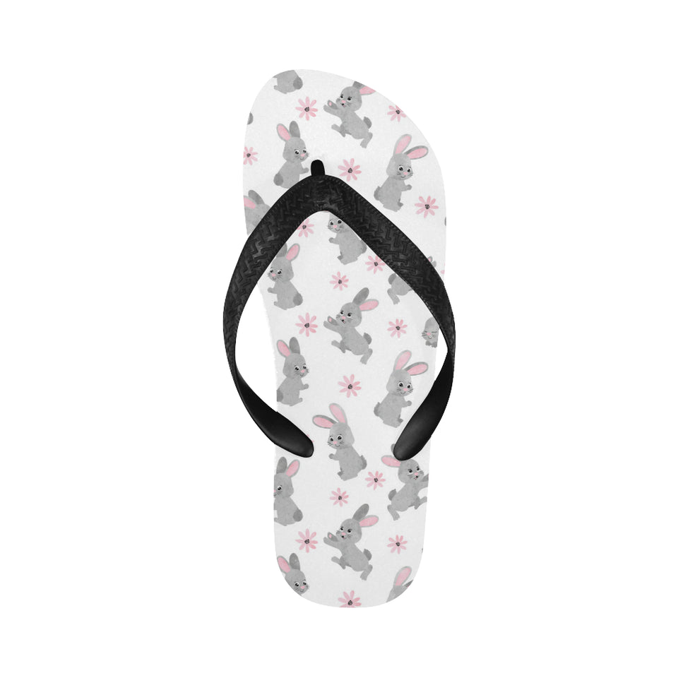 Watercolor cute rabbit pattern Unisex Flip Flops