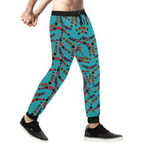 Boomerang Australian aboriginal ornament blue back Unisex Casual Sweatpants