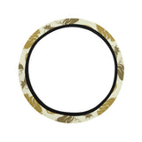 Lion Pattern Print Design 02 Car Steering Wheel Cover