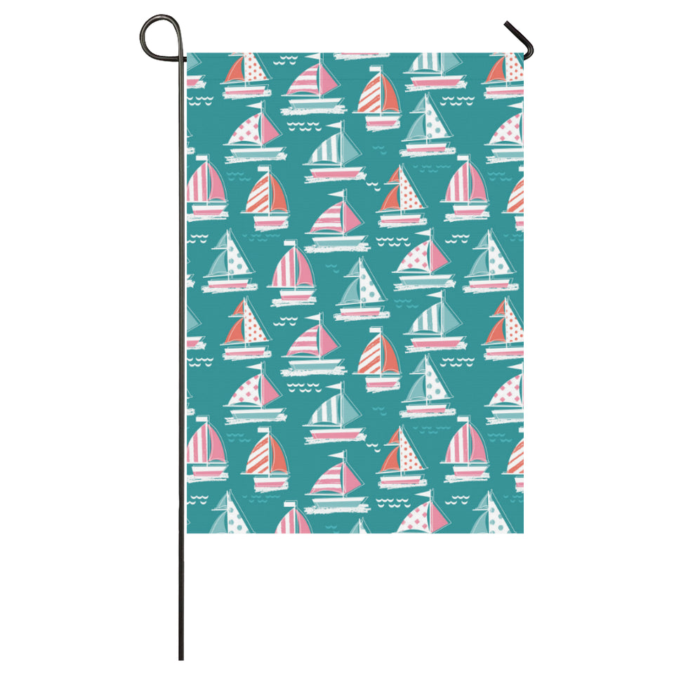 Cute sailboat pattern House Flag Garden Flag