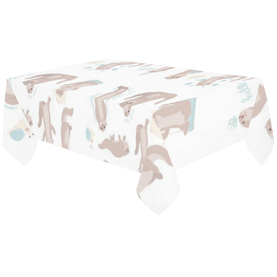 Cute sea otters pattern Tablecloth