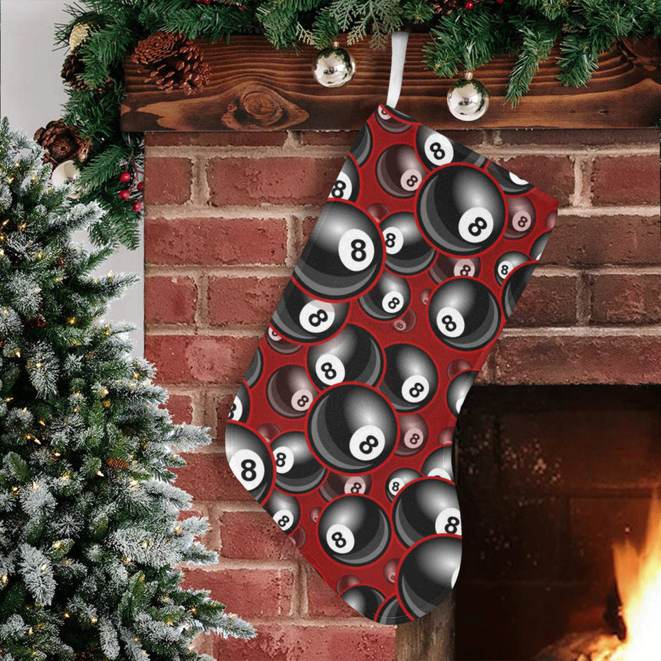 Billiard Ball Pattern Print Design 05 Christmas Stocking