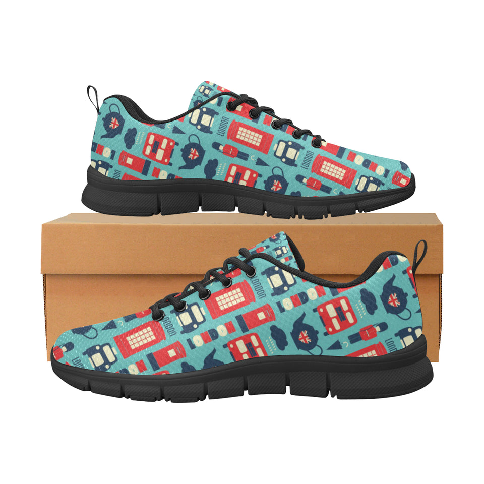 British Pattern Print Design 04 Men's Breathable Sneakers ( Model 055)