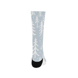 Christmas tree winter forest pattern Crew Socks