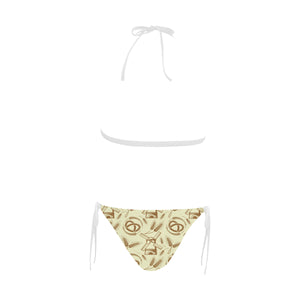 Windmill Wheat pattern Sexy Bikinis Two-Piece Swimsuits