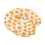 Orange Maple Leaf pattern U-Shaped Travel Neck Pillow