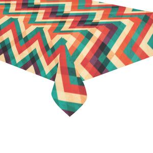 zigzag chevron colorful pattern Tablecloth