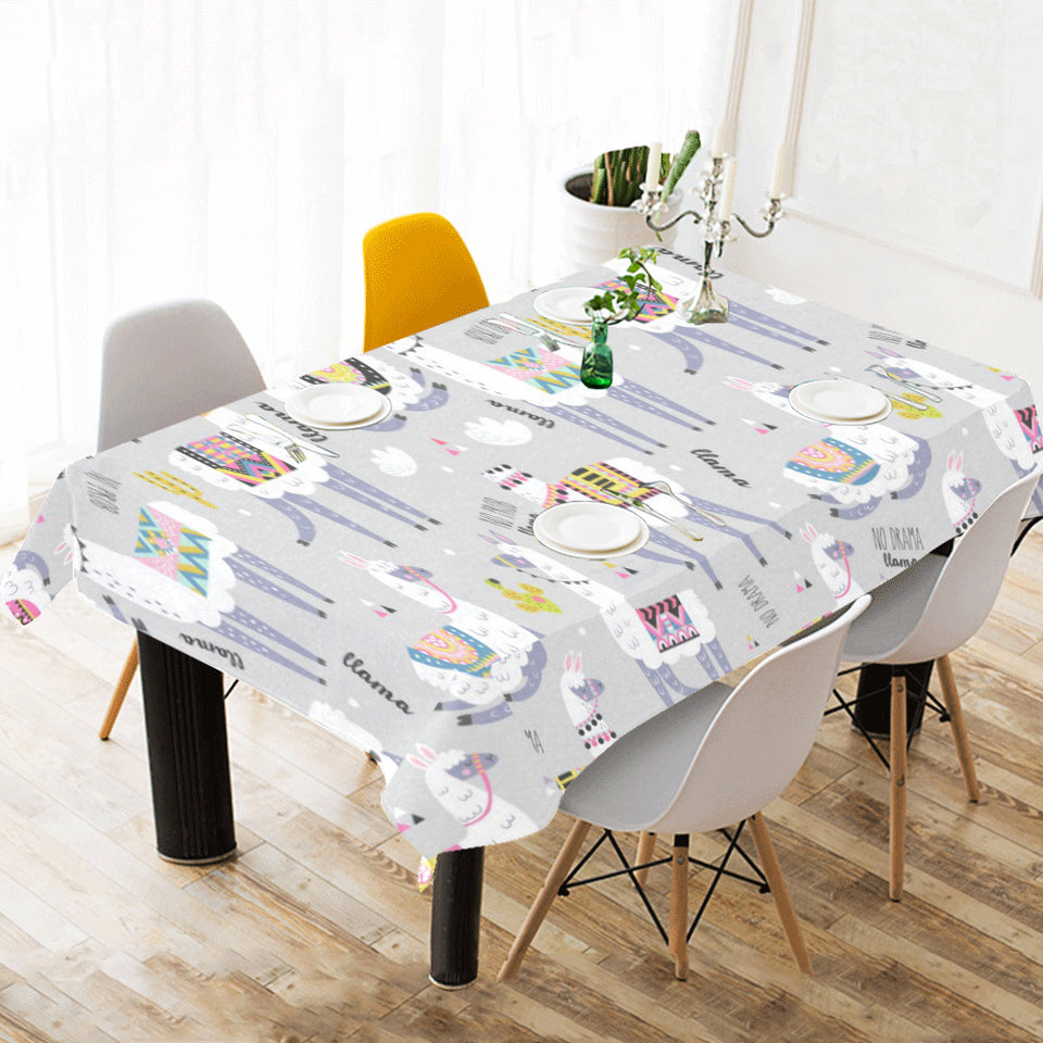 Cute Llama Alpaca pattern Tablecloth