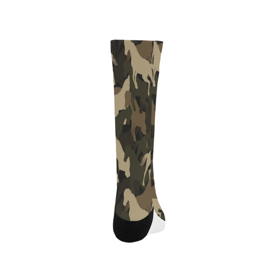 Horse Camouflage Pattern Crew Socks