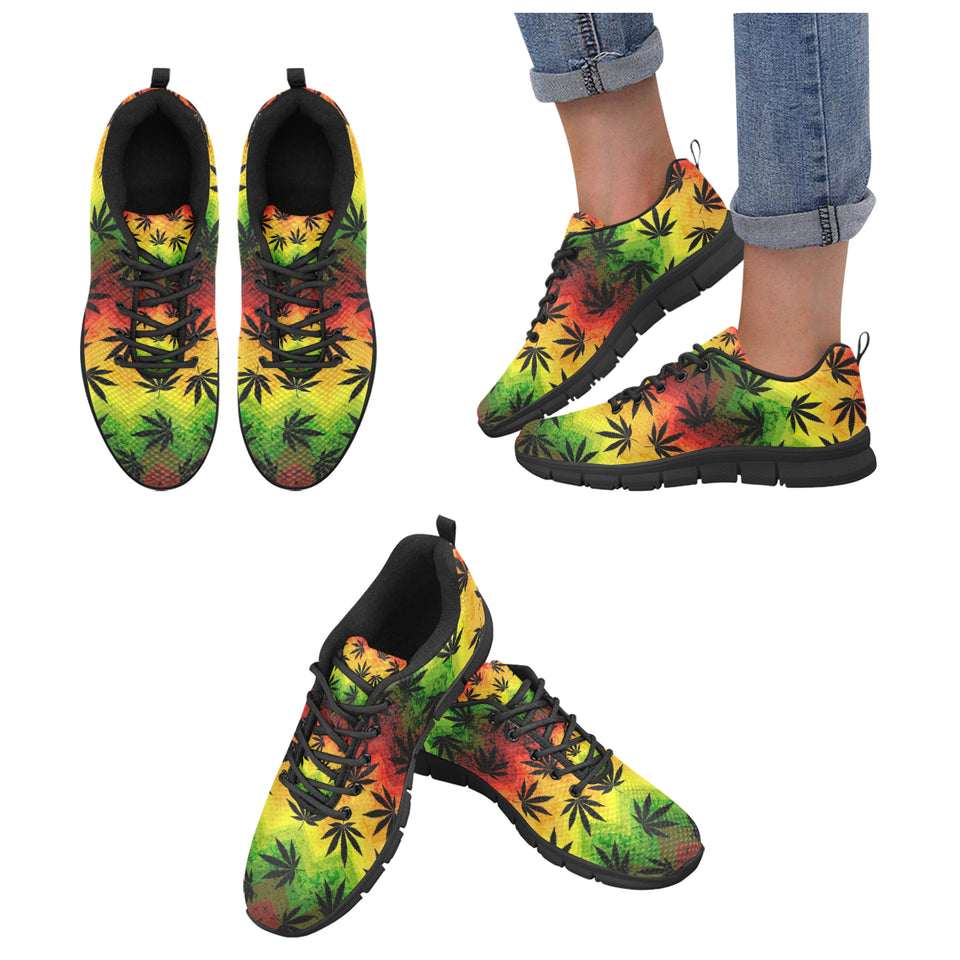 Canabis Marijuana Weed Pattern Print Design 03 Women's Sneaker Shoes