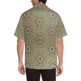 arabic star gold pattern Men's All Over Print Hawaiian Shirt