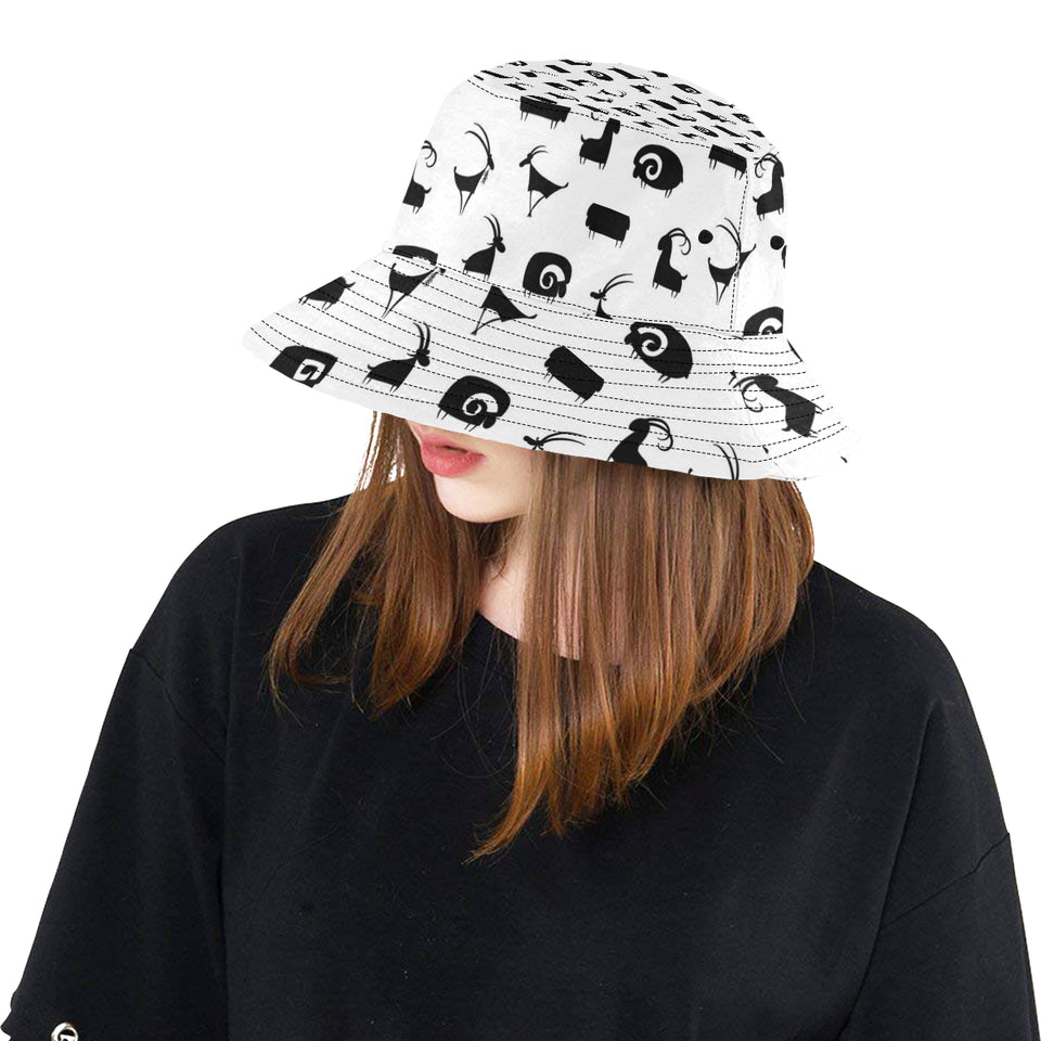 Goat ram pattern Unisex Bucket Hat