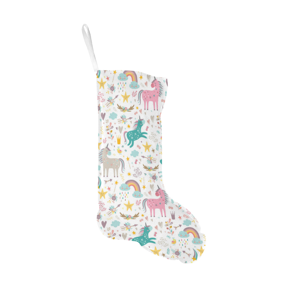 Colorful unicorn pattern Christmas Stocking