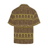 Egypt Hieroglyphics Pattern Print Design 03 Men's All Over Print Hawaiian Shirt (Model T58)