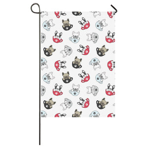 French bulldog cup paw pattern House Flag Garden Flag