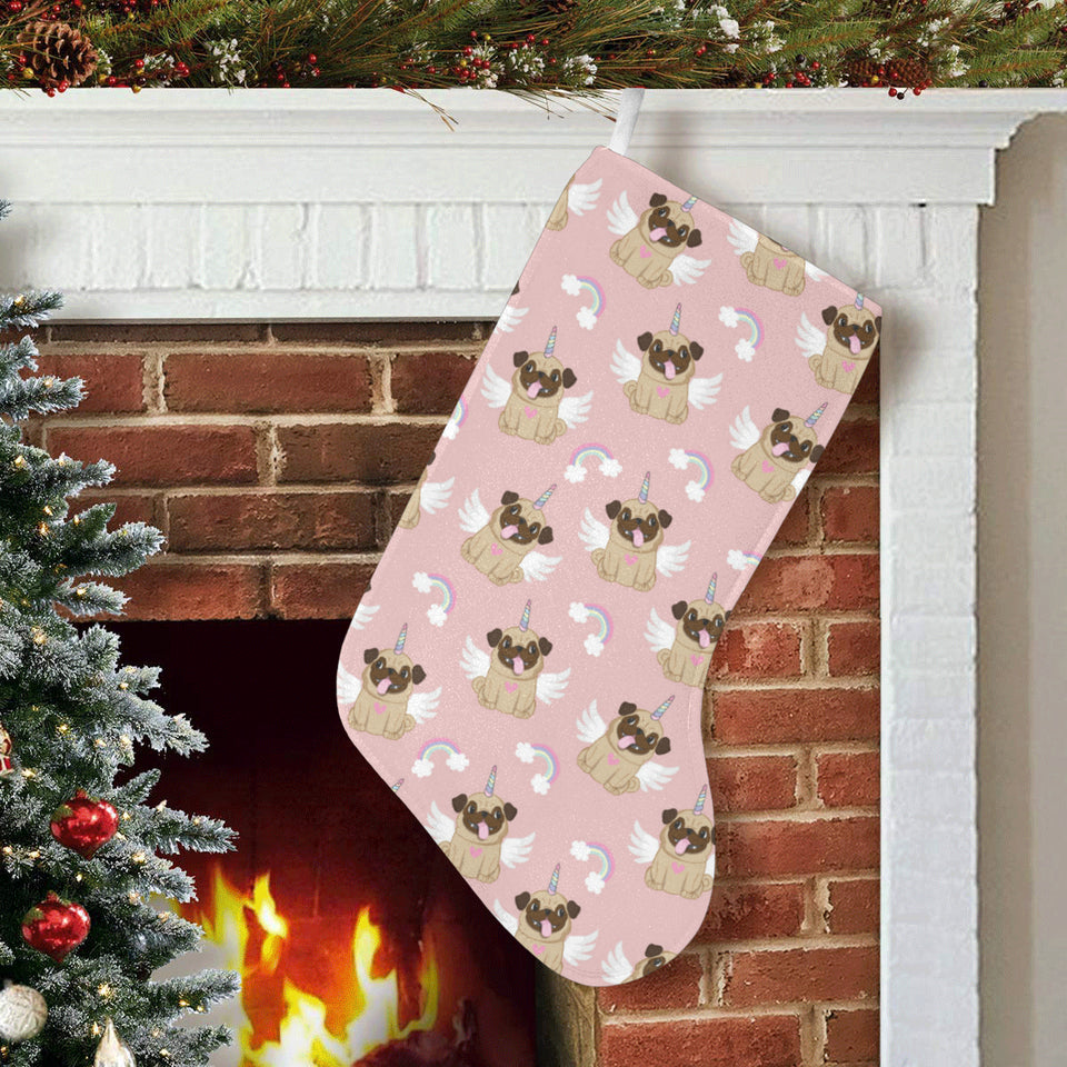Cute unicorn pug pattern Christmas Stocking