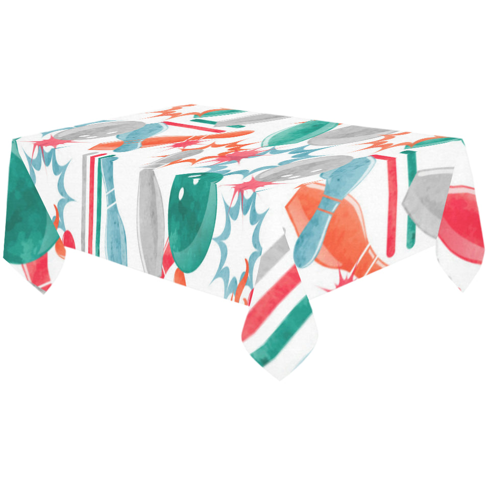 Watercolor bowling pattern Tablecloth
