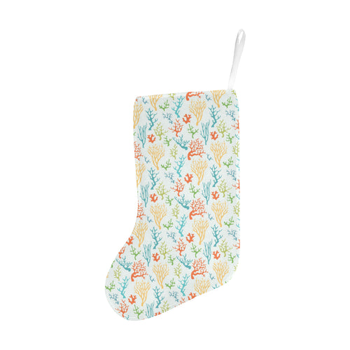 Coral Reef Pattern Print Design 02 Christmas Stocking
