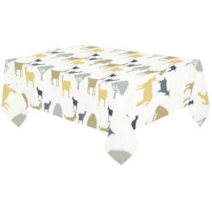 Silhouettes of goat and tree pattern Tablecloth