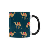 Camel pattern blue blackground Morphing Mug Heat Changing Mug