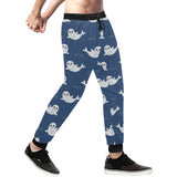 Cute white baby sea lion seal pattern Unisex Casual Sweatpants