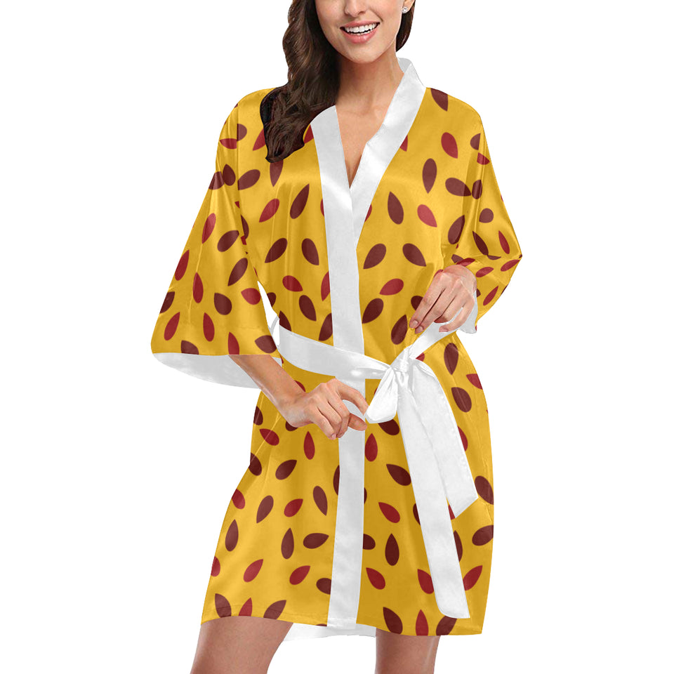 Passion fruit texture Women's Short Kimono Robe