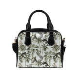 Monkey sloth lemur palm trees pattern Shoulder Handbag
