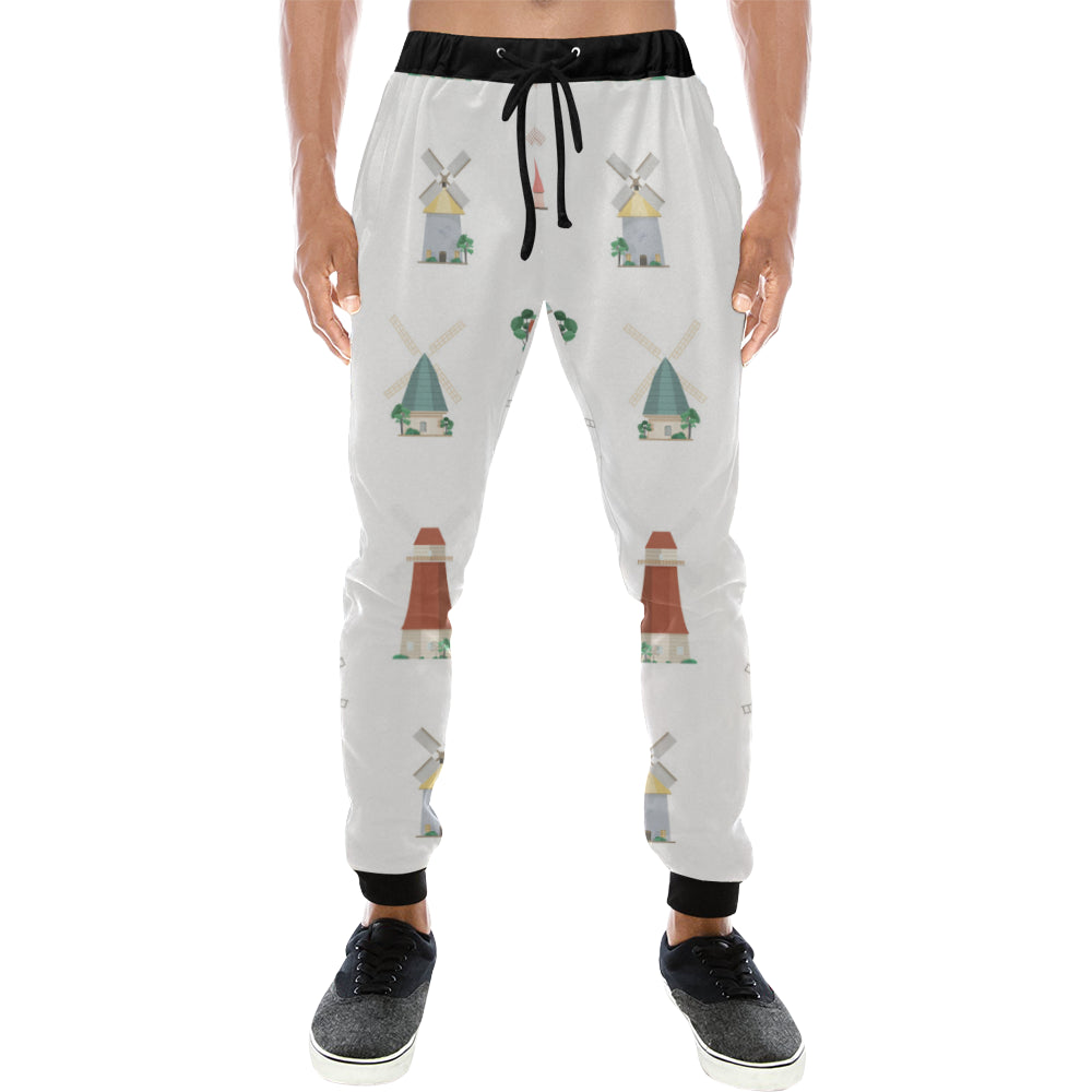 windmill design pattern Unisex Casual Sweatpants