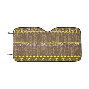 Egypt Hieroglyphics Pattern Print Design 03 Car Sun Shade