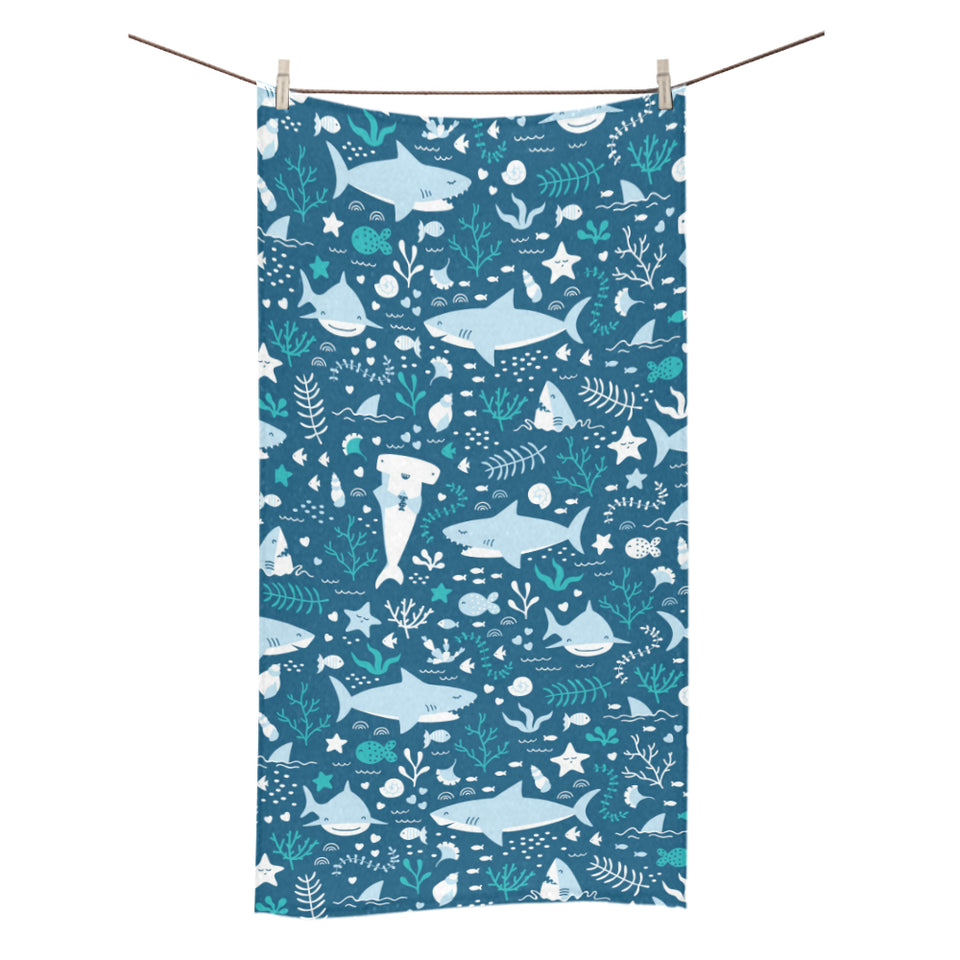 Cute shark pattern Bath Towel