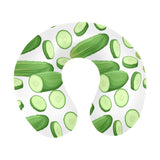 cucumber whole slices pattern U-Shaped Travel Neck Pillow