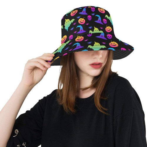 Colorful halloween background Unisex Bucket Hat