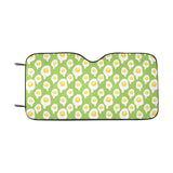 Fried Eggs Pattern Print Design 01 Car Sun Shade