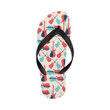 Red Blue guitar pattern Unisex Flip Flops