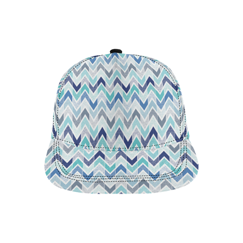 zigzag  chevron blue pattern All Over Print Snapback Cap