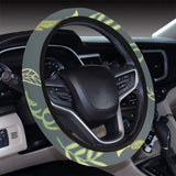Cute owls leaves pattern Car Steering Wheel Cover