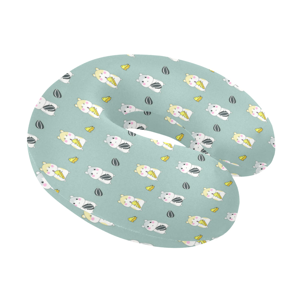 Cute hamster cheese pattern U-Shaped Travel Neck Pillow