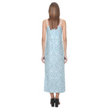 arabic pattern V-Neck Open Fork Long Dress