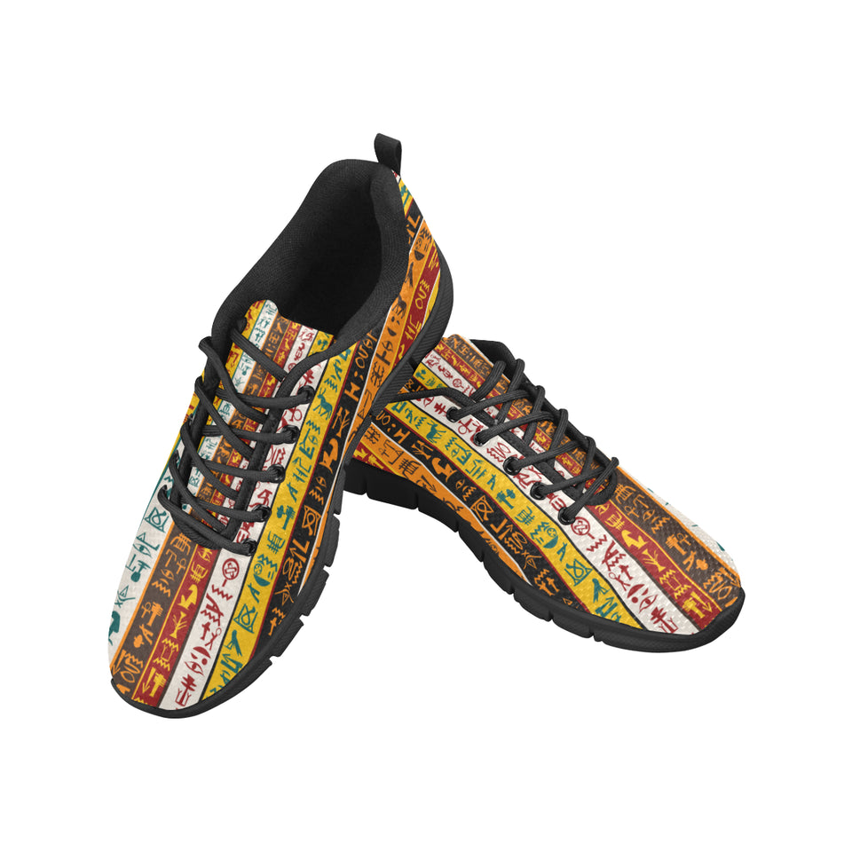 Egypt Hieroglyphics Pattern Print Design 01 Men's Breathable Sneakers ( Model 055)