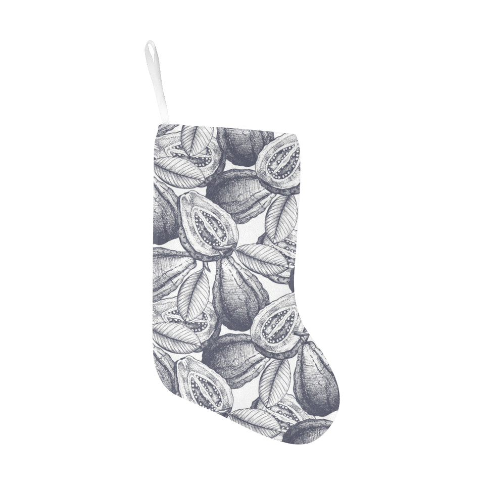 Guava tropical hand drawn pattern Christmas Stocking