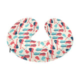 Red Blue guitar pattern U-Shaped Travel Neck Pillow