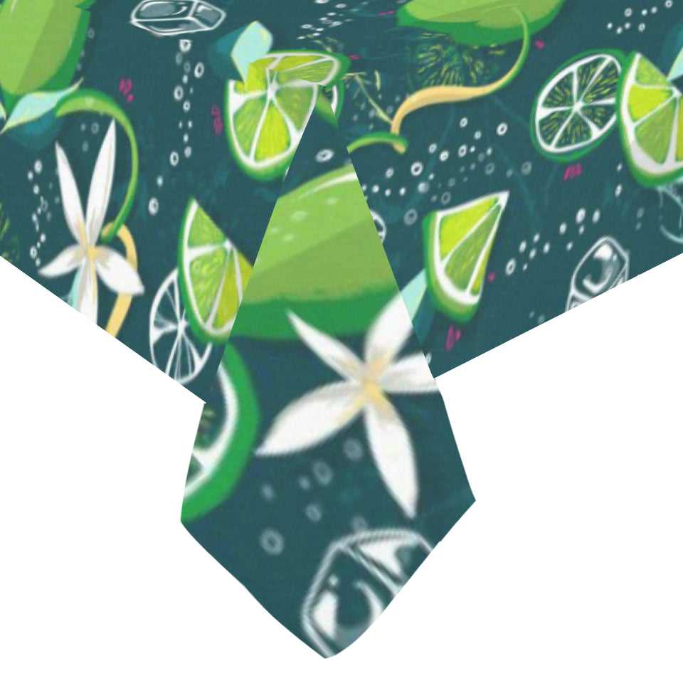 Lime ice flower pattern Tablecloth