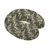Dark Green camouflage pattern U-Shaped Travel Neck Pillow